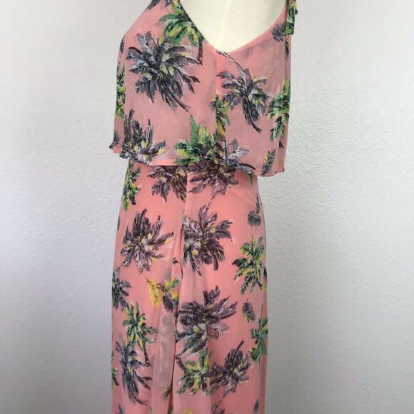 Line + Dot Tropical Print Ruffled Midi Tank Dress - Picture 8 of 12